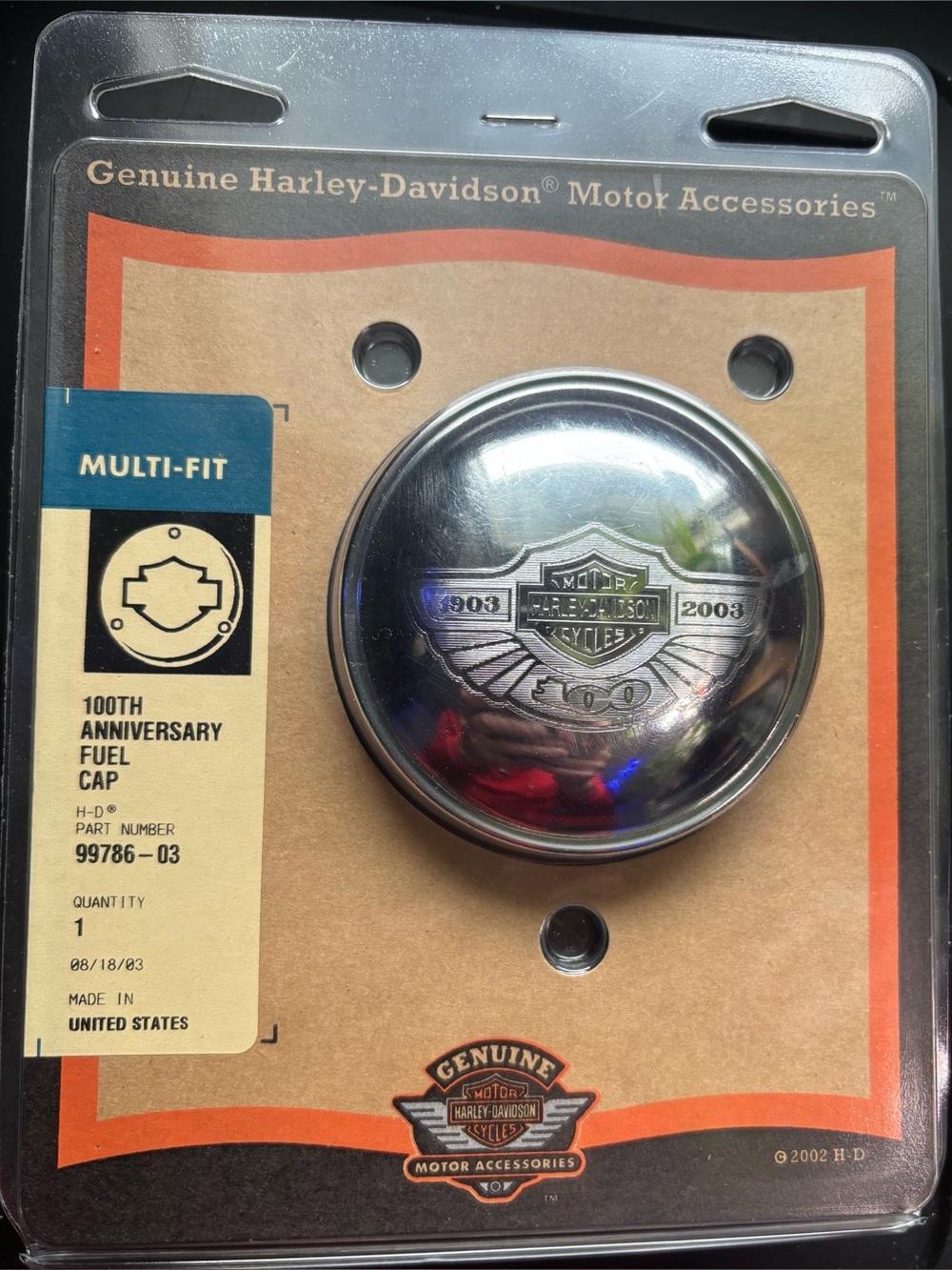 Harley-Davidson 100th Anniversary Chrome Fuel Cap